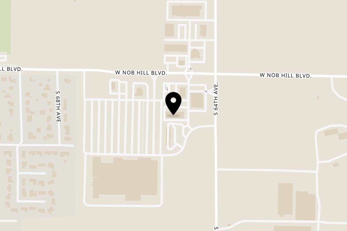 Map showing the location of Dec's Yakima on 6530 W Nob Hill Blvd Ste 400 in Yakima